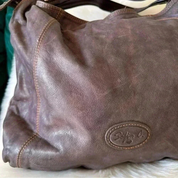 Sofia C Italy Leather Large Shoulder Bag - Picture 5 of 14